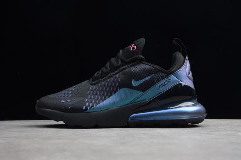 Nike Air Max 270 Black Chameleon Blue Casual Running Shoes AH8050