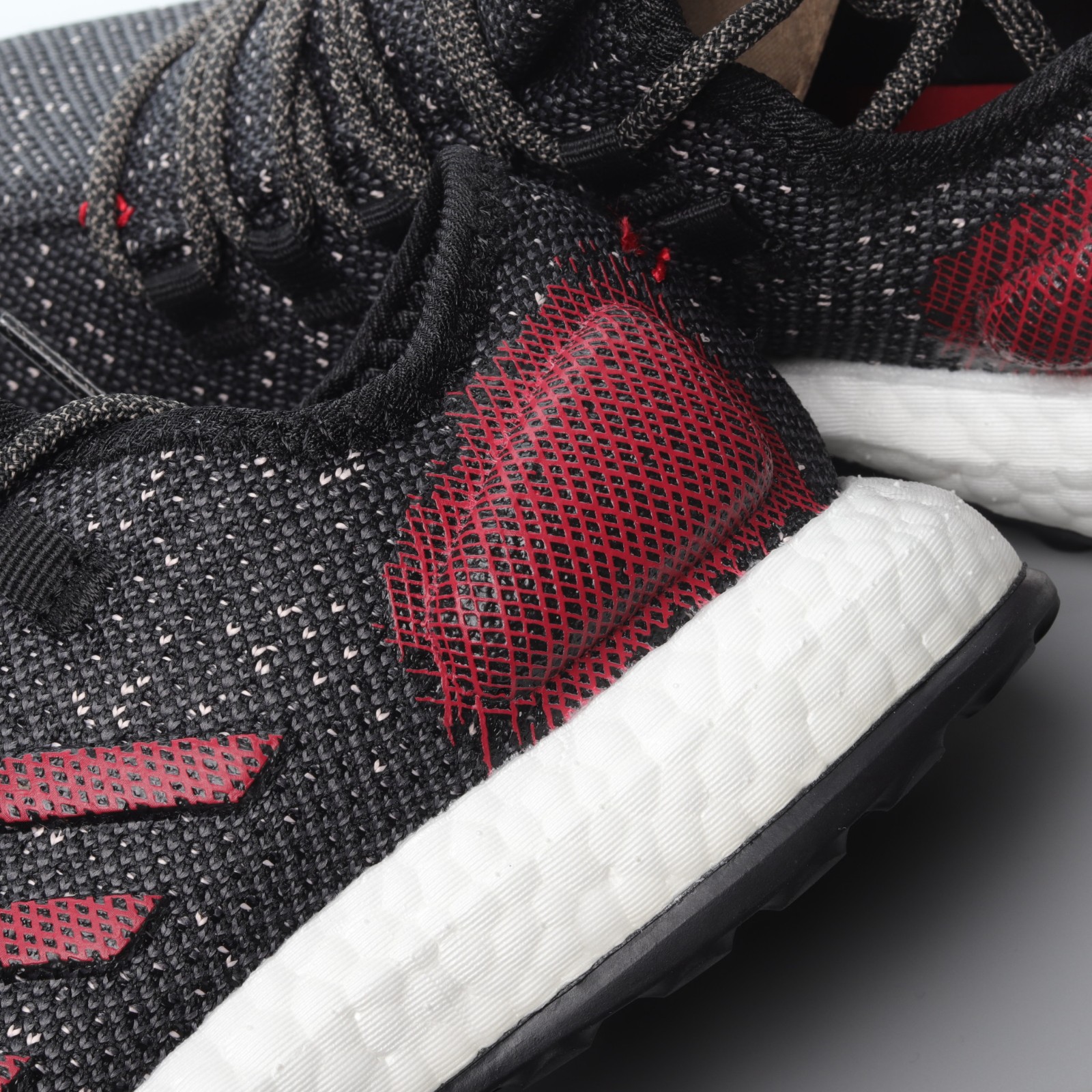 Adidas PureBoost Core Black Varsity Red White B37783 GtxRun